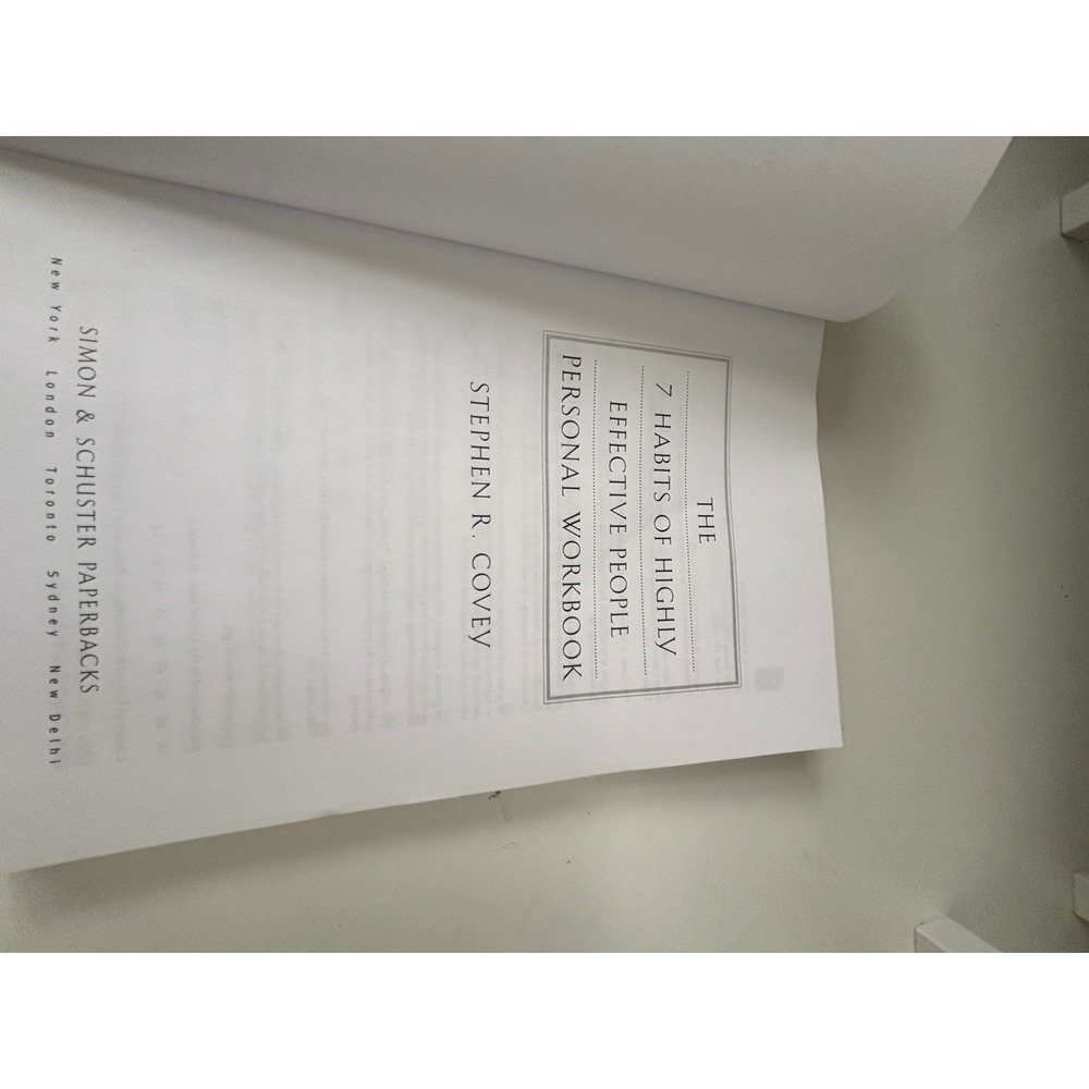 7 Habits of Highly Effective People Personal Workbook Stephen Covey Paperback - Picture 2 of 5